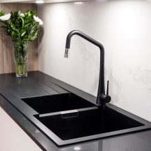 Jet Black Caesarstone Silica Free Slab Polished