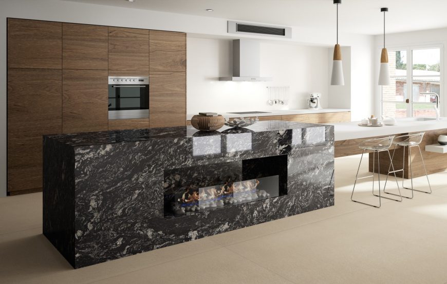 Indian Black Sensa Marble Benchtops Hub