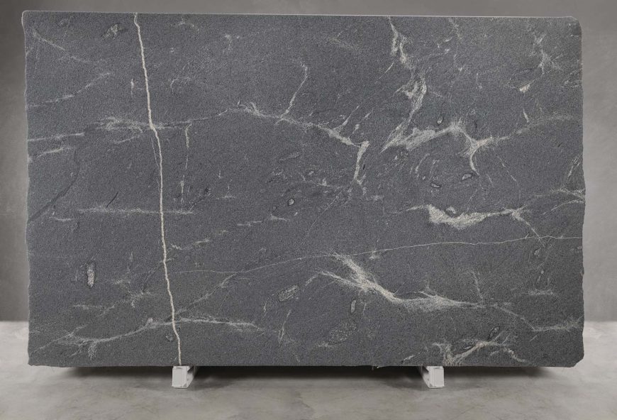 Elegant Grey Granite Leathered Slab Block 1353