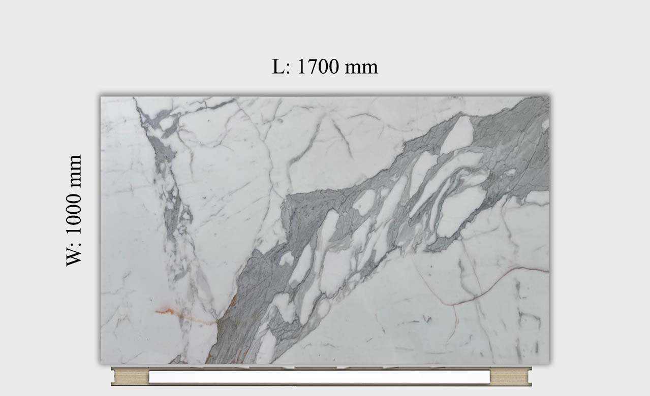 Calacatta Statuario Marble Honed Off Cut OCN474