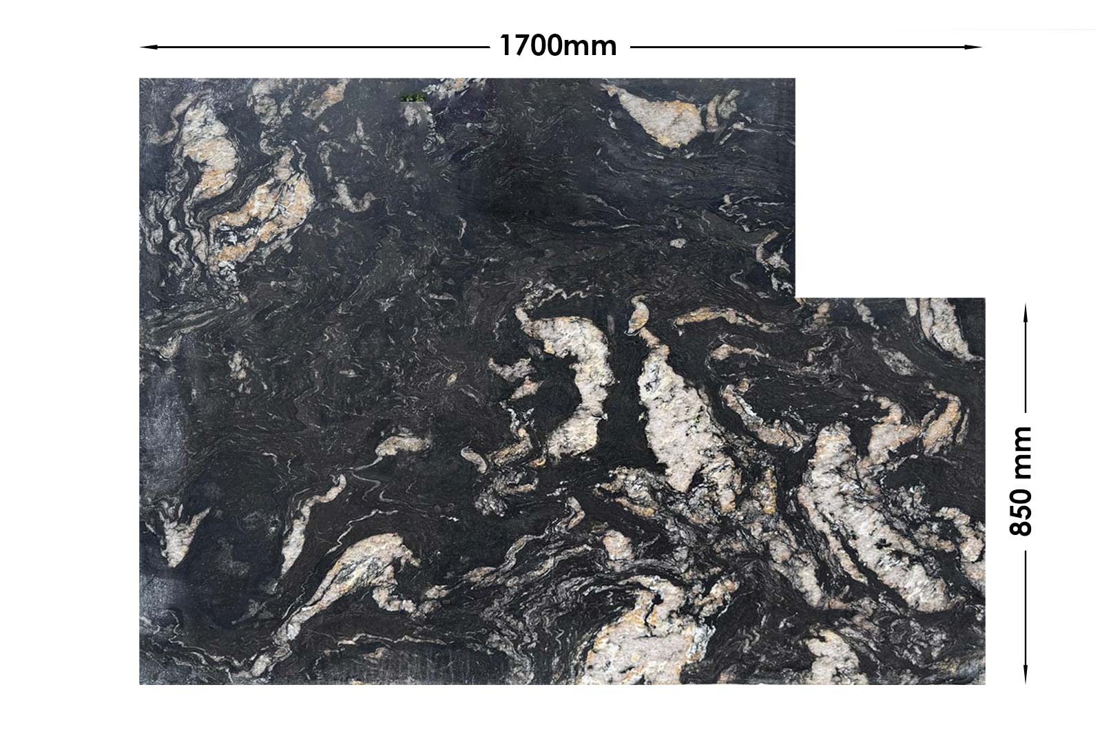 Titanium Gold Granite Leathered Off Cut OCN500