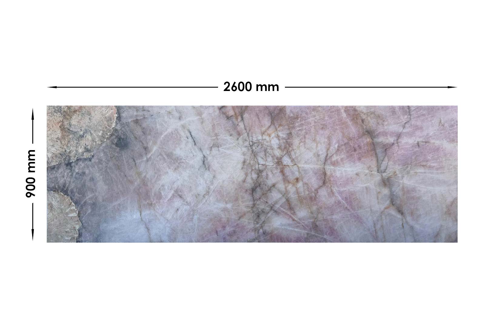 Pink Cristallo Quartzite Honed –  Off Cut OCN652